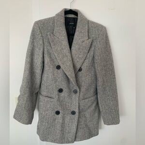 RARE Isabel Marant Alpaca Wool blend double breasted pea coat jacket